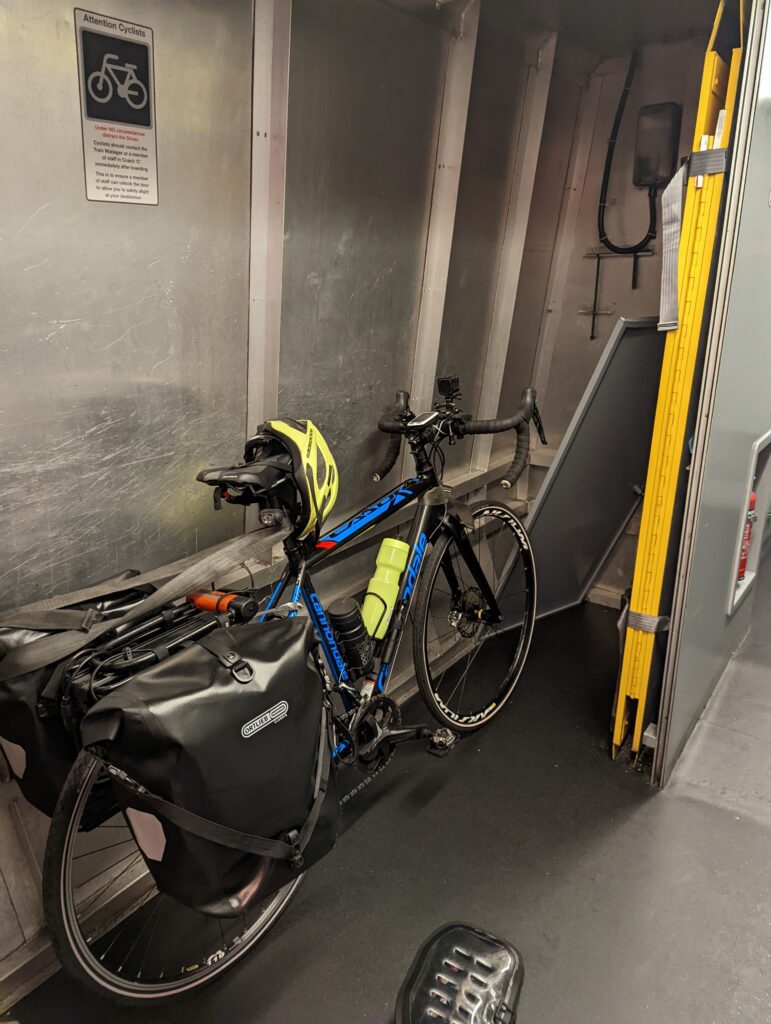 Cycle storage area on an Avanti West Coast train